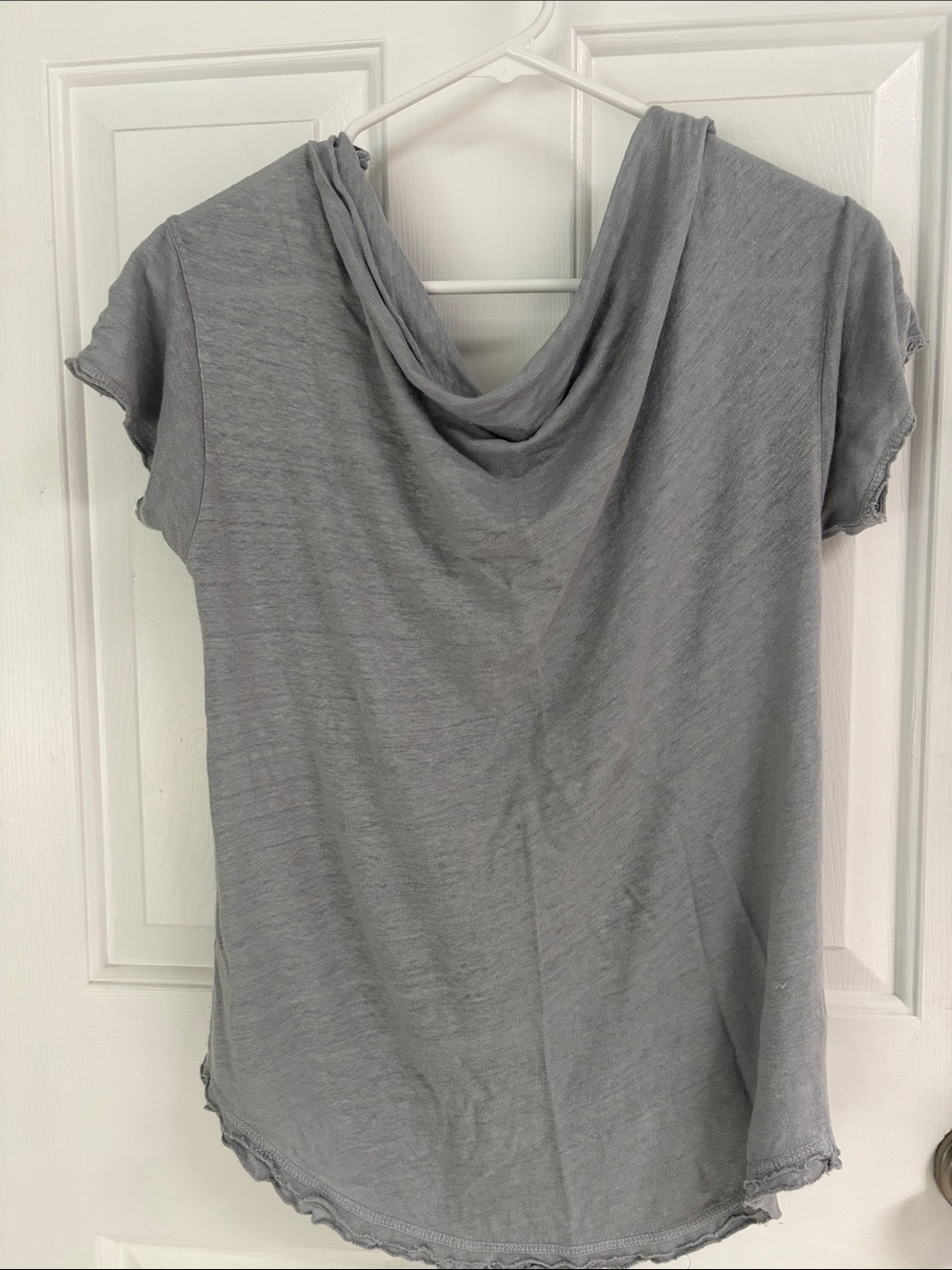 Project Social T Gray Cowl Neck Short Sleeve Tee